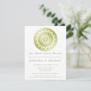 Green Lace Mandala Rehearsal Dinner Invitation