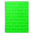 Green Lacrosse Sticks Notebook