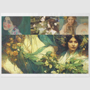 Green Ladies Tissue Paper