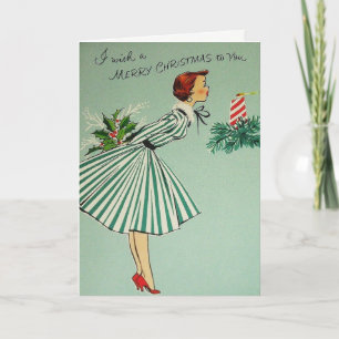 Green Lady Christmas Card