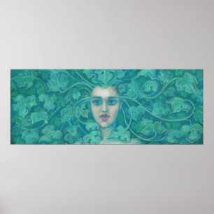 Green Lady / Forest Queen, fantasy art  Poster