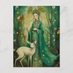 Green Lady Of The Forest Postcard