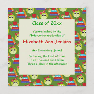 Green Lady Turtle Graduation Announcement
