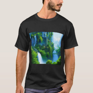 Green land, flowing water, beautiful scenery. T-Shirt