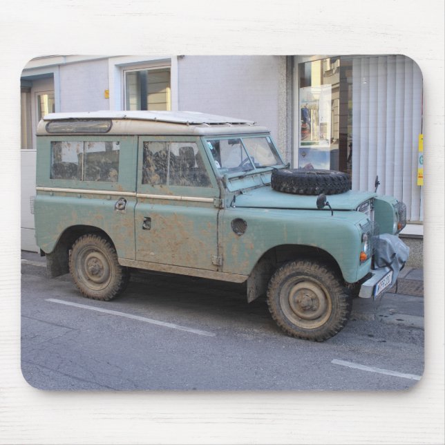 Green Land Rover Mouse Pad (Front)