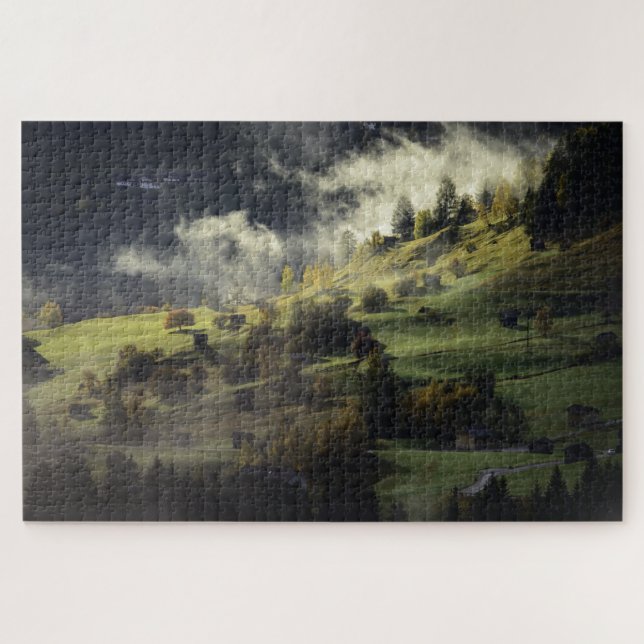 Green landscape jigsaw puzzle (Horizontal)