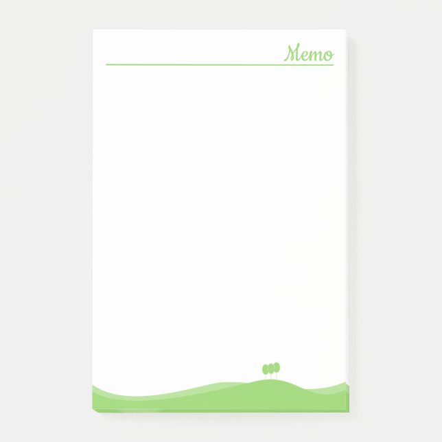 Green landscape post-it notes (Front)