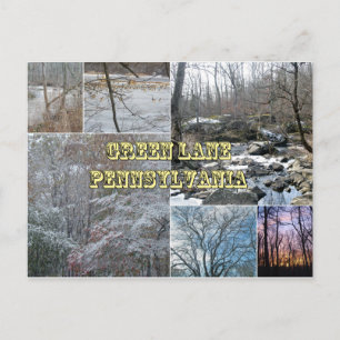 Green Lane Pennsylvania Collage - Winter Postcard