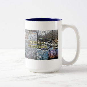 Green Lane Pennsylvania Collage - Winter Two-Tone Coffee Mug