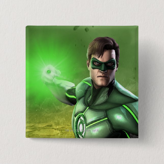 Green Lantern 15 Cm Square Badge (Front)