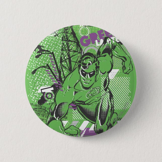 Green Lantern - Absurd Collage Poster 6 Cm Round Badge (Front)