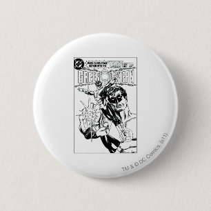 Green Lantern - Action Comic Cover, Black and Whit 6 Cm Round Badge