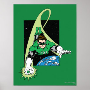 Green Lantern and Earth Poster