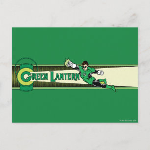Green Lantern and Logo Postcard