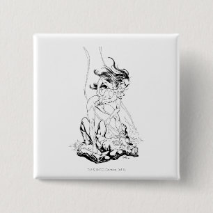 Green Lantern and Star Sapphire 15 Cm Square Badge