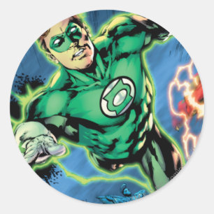 Green Lantern and The Flash Panel Classic Round Sticker