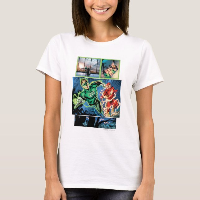 Green Lantern and The Flash Panel T-Shirt (Front)