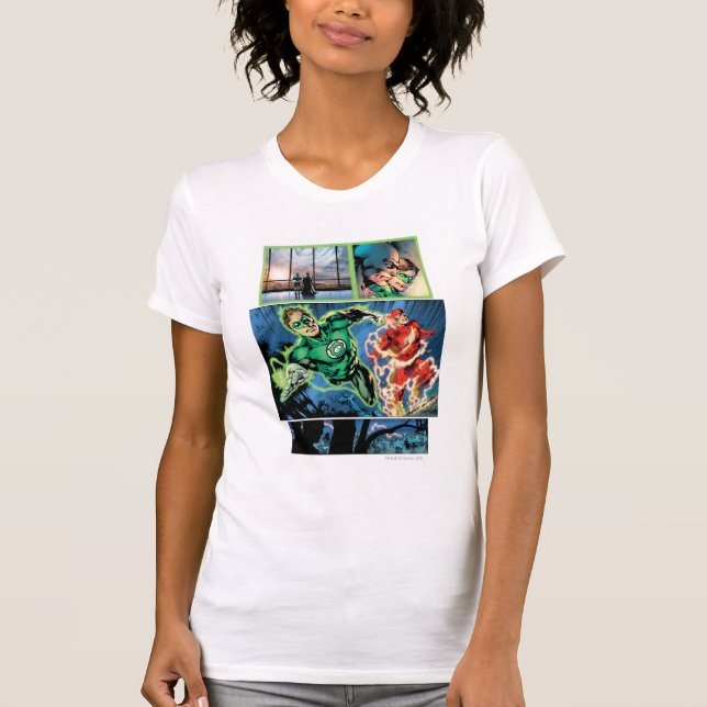 Green Lantern and The Flash Panel T-Shirt (Front)