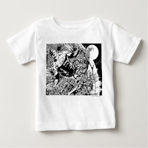 Green Lantern and the Moon - Black and White Baby T-Shirt
