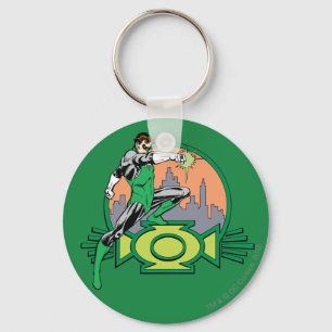 Green Lantern City Background and Logo Key Ring