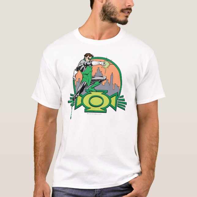 Green Lantern City Background and Logo T-Shirt (Front)