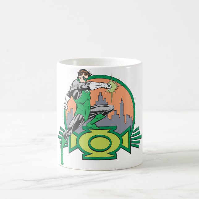 Green Lantern & Cityscape Coffee Mug (Center)