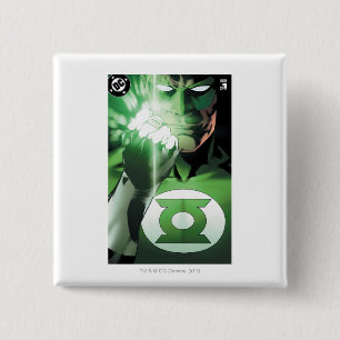 Green Lantern close up cover 15 Cm Square Badge