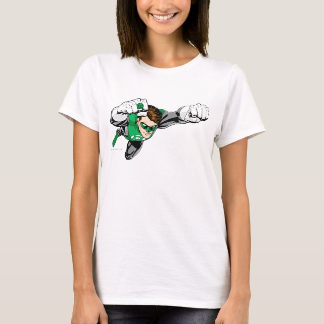 Green Lantern - Comic, Flying Right T-Shirt (Front)