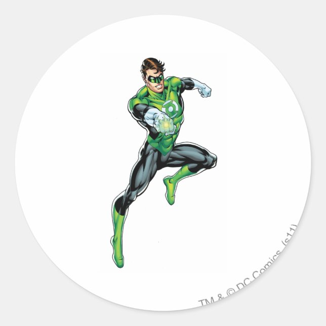 Green Lantern - Comic, Jumping Classic Round Sticker (Front)