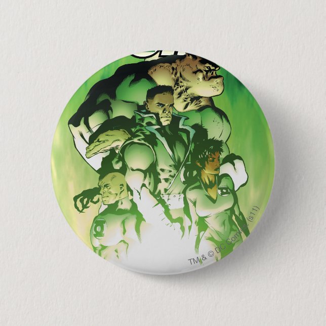 Green Lantern Corps 6 Cm Round Badge (Front)