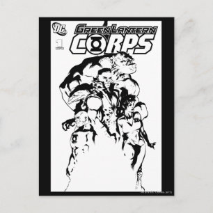 Green Lantern Corps, Black and White Postcard