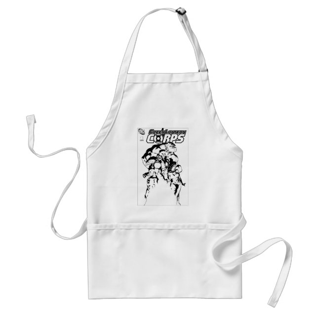 Green Lantern Corps, Black and White Standard Apron (Front)