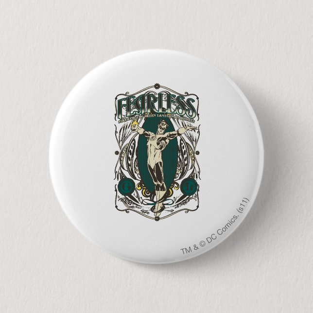 Green Lantern - "Fearless" Poster 6 Cm Round Badge (Front)