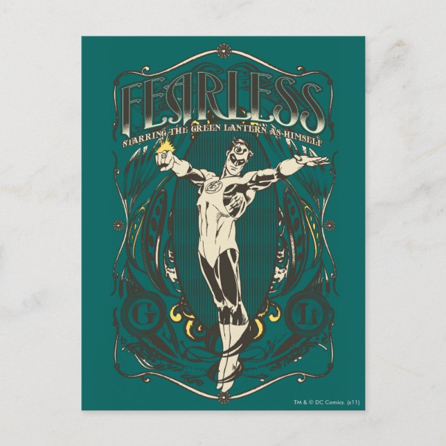 Green Lantern - "Fearless" Poster Postcard (Front)