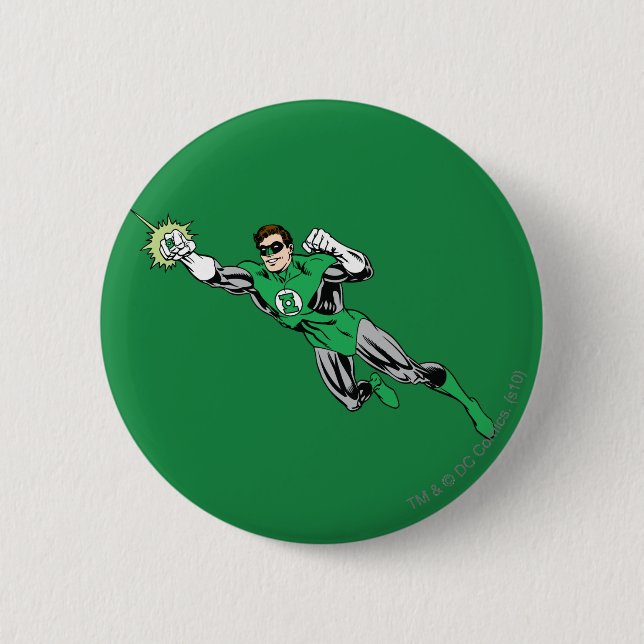 Green Lantern Fly Left 2 6 Cm Round Badge (Front)