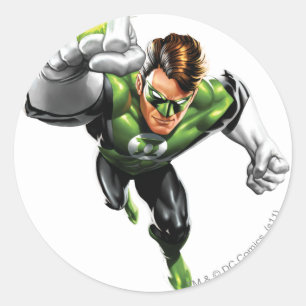 Green Lantern - Fully Rendered,  Arm Raise Classic Round Sticker