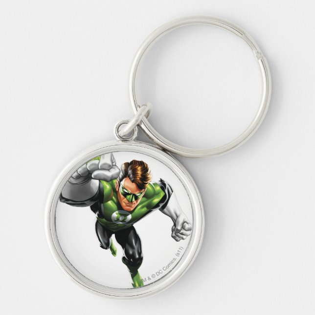 Green Lantern - Fully Rendered,  Arm Raise Key Ring (Front)
