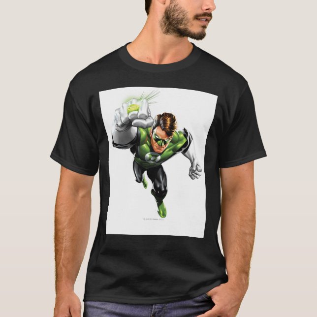 Green Lantern - Fully Rendered,  Arm Raise T-Shirt (Front)
