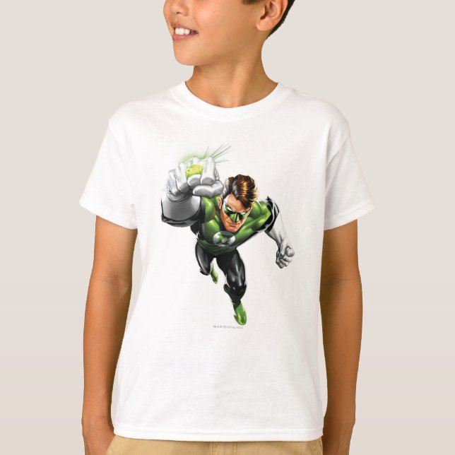 Green Lantern - Fully Rendered,  Arm Raise T-Shirt (Front)