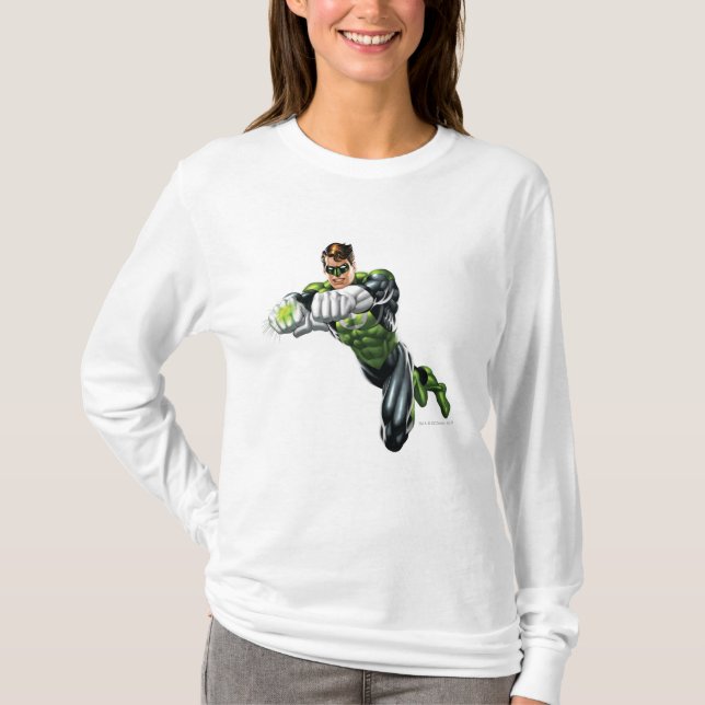 Green Lantern - Fully Rendered,  Both arms forward T-Shirt (Front)