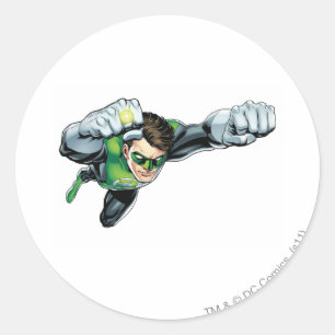 Green Lantern - Fully Rendered,  Flying Right Classic Round Sticker