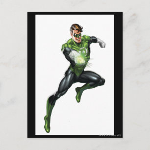 Green Lantern - Fully Rendered, Jumping Postcard