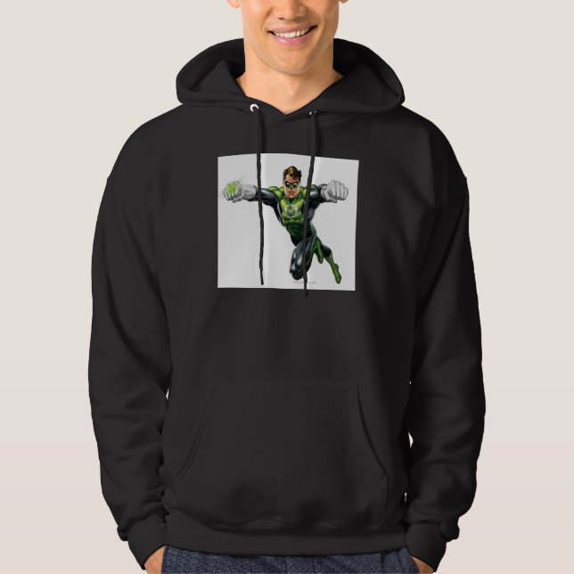 Green Lantern - Fully Rendered,  Looking Forward Hoodie (Front)