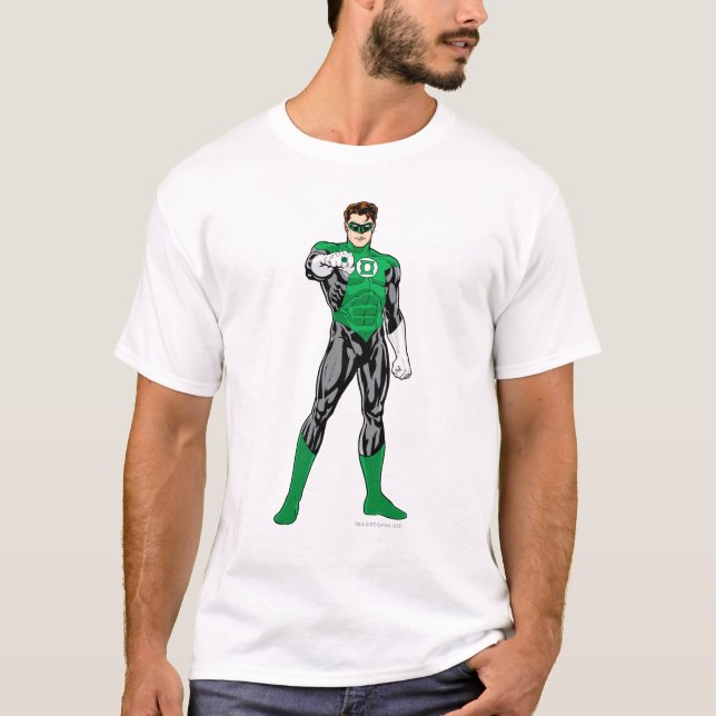 Green Lantern - Fully Rendered,  Standing T-Shirt (Front)