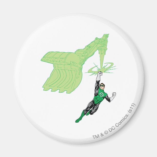 Green Lantern - Fully Rendered,  with machine Magnet (Front)