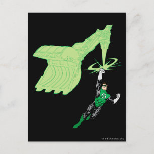 Green Lantern - Fully Rendered, with machine Postcard