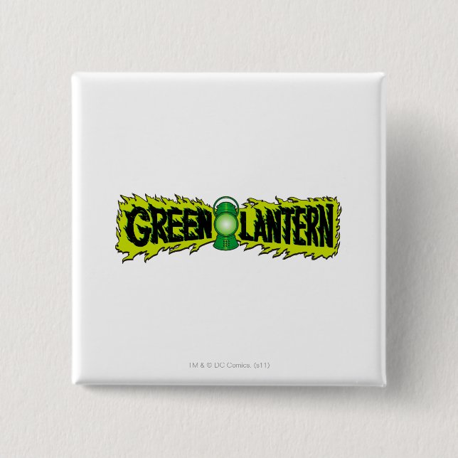 Green Lantern - Glowing Lantern 2 15 Cm Square Badge (Front)