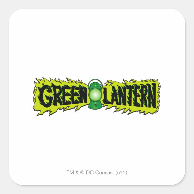 Green Lantern - Glowing Lantern 2 Square Sticker (Front)