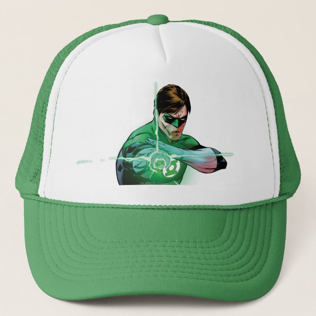 Green Lantern & Glowing Ring Trucker Hat (Front)