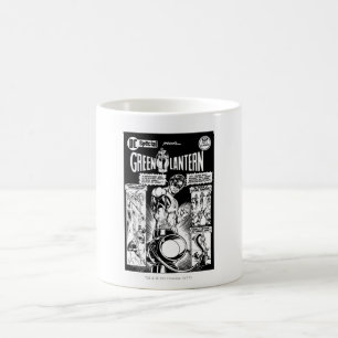 Green Lantern - Green Shaded Comic, Black Coffee Mug